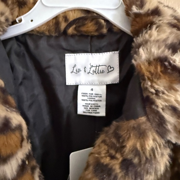 Fur animal print winter jacket - Picture 4 of 4